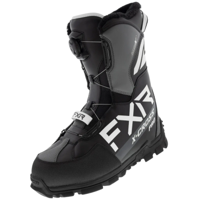Botine pentru snowmobile FXR X-CROSS PRO BOA BLACK/WHITE