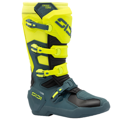 Botine motocross SIDI CROSSCORE Petrol Yellow Fluo