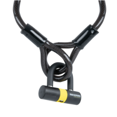 Cablul de blocare OXFORD Loop Lock 15 mm x 2,0 m + mini suport