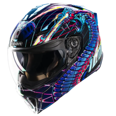 Cască modulară ICON Threshold™ Synthwave Lazer Cobra Cască modulară ICON Threshold™ Synthwave Lazer Cobra