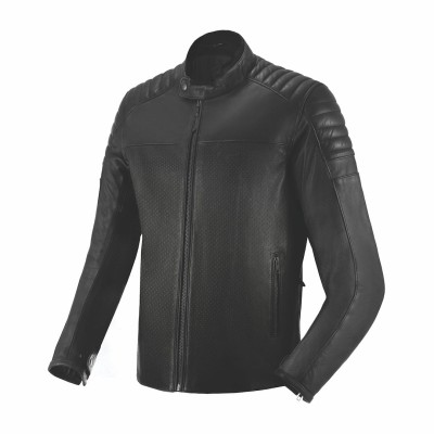 Jachetă moto din piele SECA WANTED II PERFORATED BLACK