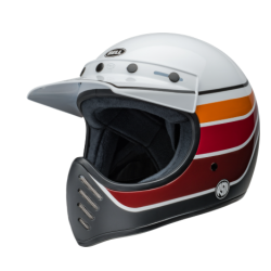 Casca moto BELL Moto-3 - RSD Saddleback Satin/Gloss White/Black