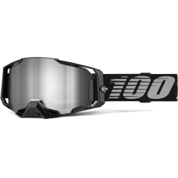 Ochelari de motocross 100% ARMEGA BLACK/MIRROR SILVER