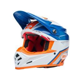 Cască motocross BELL Moto-9S Flex - Merchant Gloss Orange/Blue