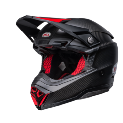 Casca de motocross BELL Moto 10 Spherical - Satin/Gloss Black/Red