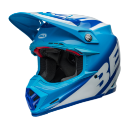 Casca de motocross BELL Moto-9S Flex - Rail Gloss Blue/White