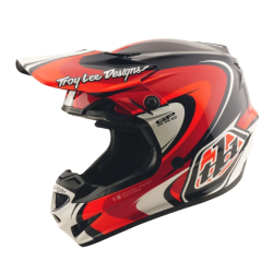 Cască de motocross pentru copii TROY LEE DESIGNS GP Pro Crossover Helmet - Negru/Roșu
