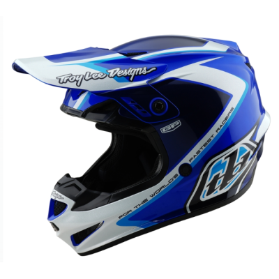Cască de motocross pentru copii TROY LEE DESIGNS GP Shutter - Albastru/Alb