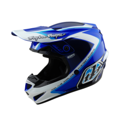 Cască motocross TROY LEE DESIGNS GP Shutter - Albastru/Alb