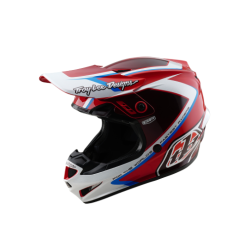 Cască motocross TROY LEE DESIGNS GP Shutter - Roșu/Alb