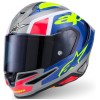 Cască ALPINESTARS S-R7 LUMEN Silver/Pink Fluo Yellow