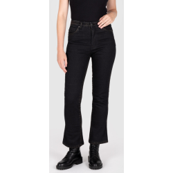 Blugi moto damă Knox Cartmel Kick Flare Aged Black Rust - scurți
