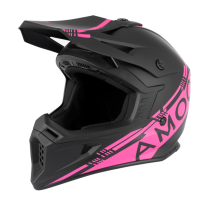 Cască motocross AMOQ Meteor V2 Helmet Black/Pink