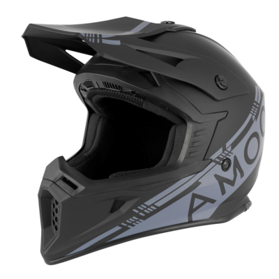Cască motocross AMOQ Meteor V2 Helmet Axis Black/Grey