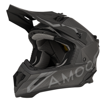 Cască motocross AMOQ Friction MIPS Carbon Helmet Negru/Gri