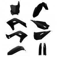 Set de restyling plastic POLISPORT Restyling Kit Kawasaki KX125/250 (2003-2008) NEGRU