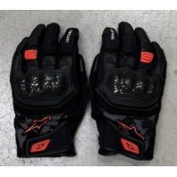 Mănuși moto ALPINESTARS SMX-Z DRYSTAR NEGRU/ROȘU FLUO - DEFECTE