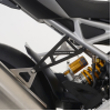 Suport pentru generația R&G RACING Exhaust hangers black - Triumph Speed Triple 1200 RS/RR