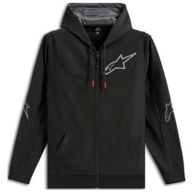 Hanorac moto ALPINESTARS HOODIE ZIP SESSIONS V3 NEGRU/GRI