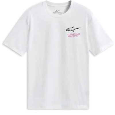 Tricou ALPINESTARS SS CSF POP HELMET WHITE