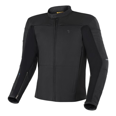 Jachetă moto din piele SHIMA SHADOW TFL BLACK