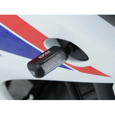 LED semnalizatoare moto R&G RACING Aero LED Indicator Body Black / Lens Clear (Pereche), Față & Spate