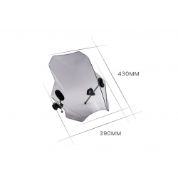 Parbriz universal pentru motocicletă Bat Smoke Parbriz universal pentru motocicletă Bat Smoke