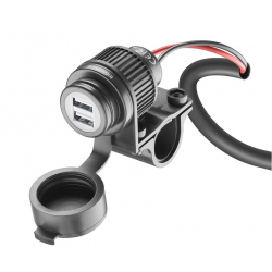 Adaptor usb dublu, montaj pe ghidon Interphone