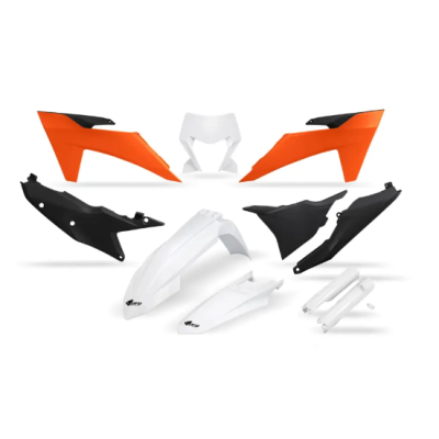 Set de plastice UFO KTM EXC-F250-501 24-25, EXC150/250 24-25, EXC300 24-25 Alb