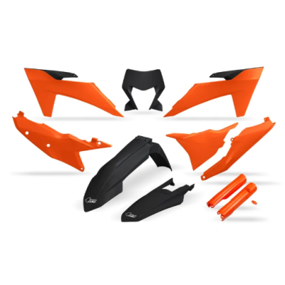 Set de plastice UFO KTM EXC-F250-501 24-25, EXC150/250 24-25, EXC300 24-25 Portocaliu