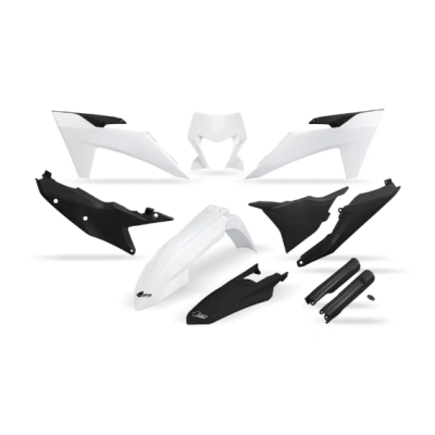 Set de plastic UFO KTM EXC-F250-501 24-25, EXC150/250 24-25, EXC300 24-25 Alb