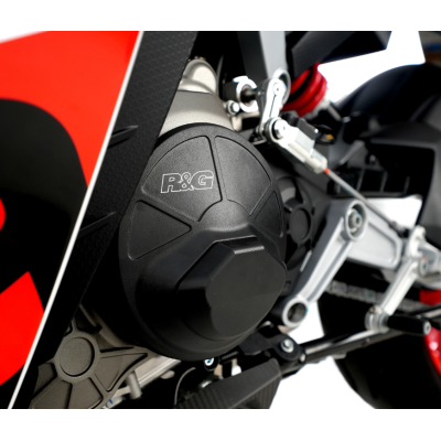 Set de protecții pentru motor R&G RACING Pro Engine Case Protection Covers (Set 2 piese) - Negru Aprilia RS660 / Tuono660 / Tuareg