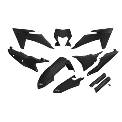Set de plastic UFO KTM EXC-F250-501 24-25, EXC150/250 24-25, EXC300 24-25 Negru