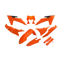 Set de plastice UFO KTM EXC-F250-501 24-25, EXC150/250 24-25, EXC300 24-25 Portocalie Set de plastice UFO KTM EXC-F250-501 24-25, EXC150/250 24-25, EXC300 24-25 Portocalie