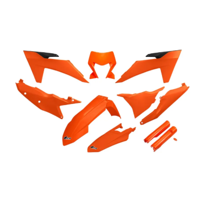 Set de plastice UFO KTM EXC-F250-501 24-25, EXC150/250 24-25, EXC300 24-25 Portocalie