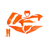 Set de plastic UFO KTM EXC/EXC-F 20-23 Portocaliu