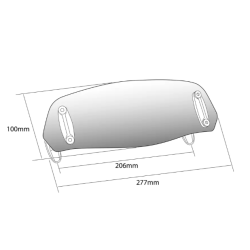 Puig Parbriz Reglabil Clip-on 277x100mm Clar Puig Parbriz Reglabil Clip-on 277x100mm Clar