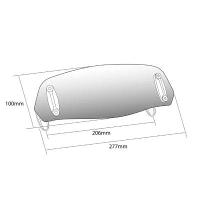 Puig Parbriz Reglabil Clip-on 277x100mm Clar Puig Parbriz Reglabil Clip-on 277x100mm Clar
