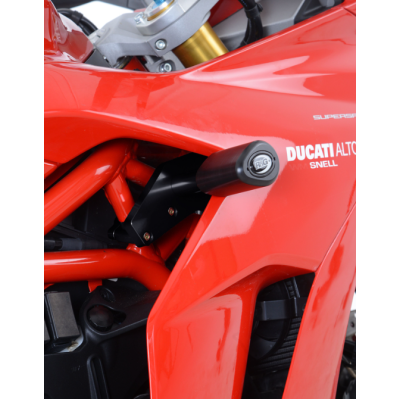 Capace de protecție R&G RACING Aero Crash Protectors Black Non Drill Kit Ducati Supersport