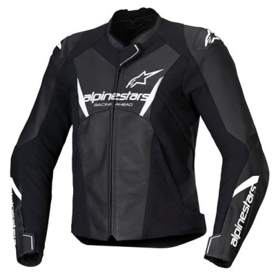 Jachetă de piele pentru femei ALPINESTARS Faster v3 Black/White