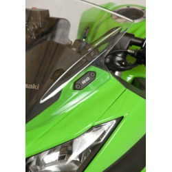Placă pentru oglinzi R&G RACING Mirror Blanking Plate - Negru Kawasaki Ninja 250/300