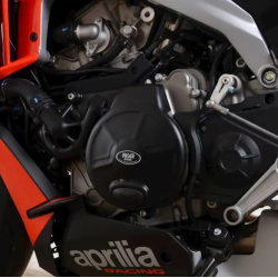 Protecție pentru motor R&G RACING Race Series Left Crankcase Protection Cover - Negru Aprilia RS660/Tuono660/Tuareg660