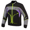 Jachetă moto ALPINESTARS UNITE BLACK/ASPHALT/VIOLET