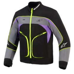 Jachetă moto ALPINESTARS UNITE BLACK/ASPHALT/VIOLET