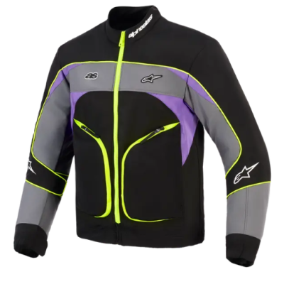 Jachetă moto ALPINESTARS UNITE BLACK/ASPHALT/VIOLET