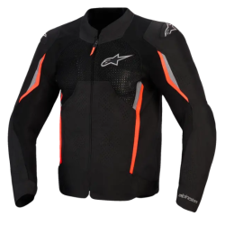 Jachetă textilă ALPINESTARS AST AIR V3 BLACK/GRAY/RED FLUO