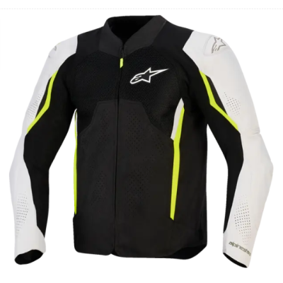 Jachetă textilă ALPINESTARS AST AIR V3 BLACK/SILVER/YELLOW FLUO