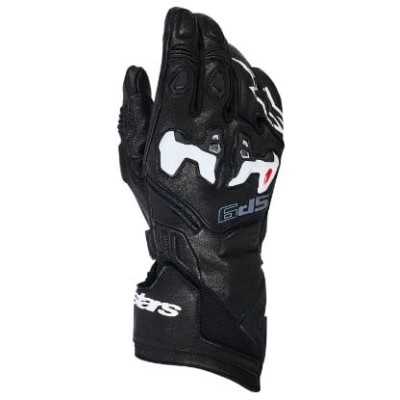 Mănuși din piele ALPINESTARS SP-9 NEGRU/ALB