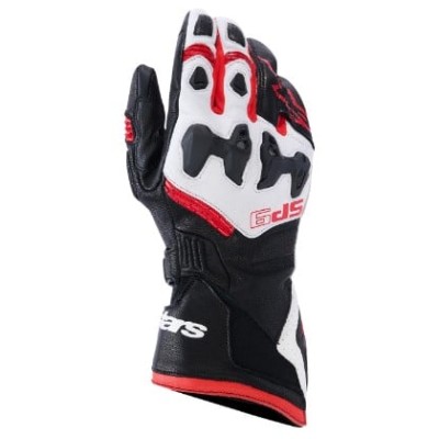 Mănuși din piele ALPINESTARS SP-9 NEGRU/ALB/ROȘU
