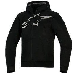 Hanorac moto ALPINESTARS HOODIE CHROME SUPERAIR BLACK/GRAY/WH